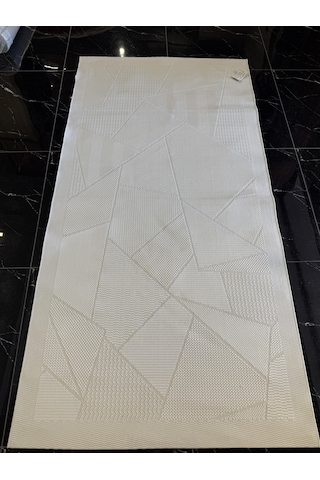 Eko Mono Mno Lux 01 White Hav Toz Vermez Kaymaz Tabanlı Şık Kilim Beyaz