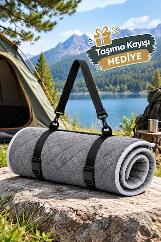 Capsule Yatak Kamp Matı, Katlanır Yatak, Anne Yanı, Karavan Yatağı Antrasit