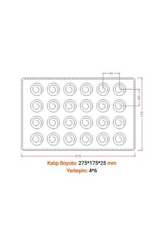 Hobs Pasta Madlen Kod 32 Çikolata Kalıbı Diğer