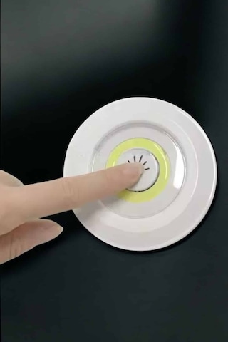 Spot Lamba Led Işık 3'lü Uzaktan Kumandalı Pilli Yapışkanlı Kablosuz Standart