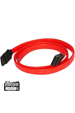 Ropcomp Harddisk Hdd Ssd Dvd Rom Sata 3.0 Veri Kablosu 6.0 Gbps Kırmızı Düz Kırmızı