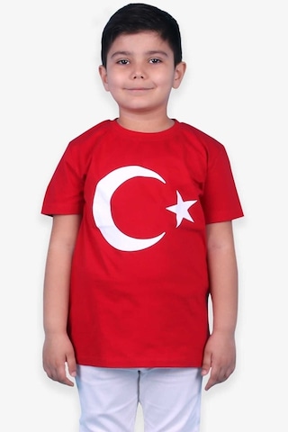 Alkano Kırmızı Ay Yıldızlı Çocuk KIrmızı