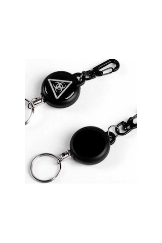 Hangfox Çelik Kablolu Geri Çekilebilir Anahtar Zinciri - 65cm Uzunluk, Dayanıklı Abs Plastik, Anahtarlar/badge İçin Güvenli Taşıma