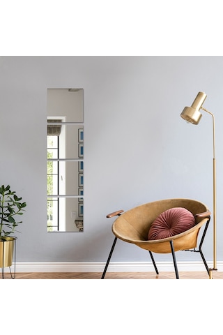 Decorıta Ayna - 4'Lü Takım Kare Ayna - 20Cm X 20Cm Şeffaf