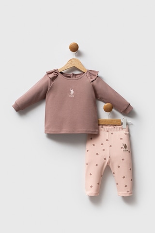 U.S. Polo Assn. Kız Bebek Kahverengi Takım Kahverengi