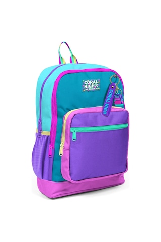 Coral High Dört Bölmeli Pembe Pastel Renkli İlkokul Sırt Çantası - Kız Çocuk