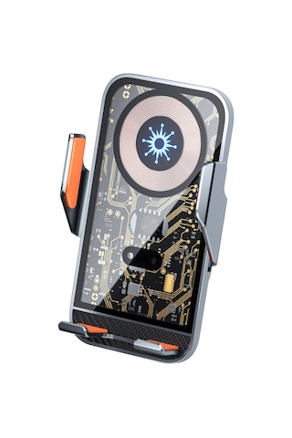 Wezone Oto İçin Akıllı Kanca Kablosuz Şarj Cihazı - Otomatik Algılama, 15w Güç, Gri Renk, Outlet Tutucu Diğer