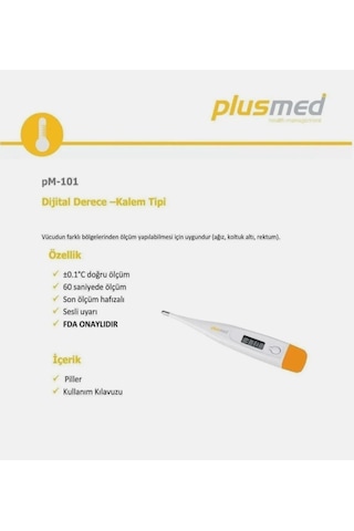 Plusmed PM101 Kalem Tipi Dijital Ateş Ölçer