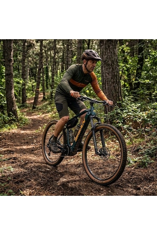 Bisan Envious Xc Mountain Xt - 27.5 Jant 15'' S Kadro 39.5cm Elektrikli Dağ Bisikleti - Petrol Yeşili Turuncu Çok Renkli
