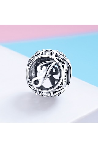 S925 Ayar Gümüş 26 İngilizce Harf Boncuk Dıy Bilezik Kolye Aksesuarları, Stil: J Çok Renkli