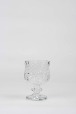 Ayaklı Kahve Yanı Bardağı Kristal Kesim Shot Bardak 7cm X 4 Cm 6 Lı Set Şeffaf