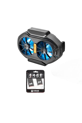 Fs01 Telefon Soğutucu Fan Radyatör + Batarya Siyah Çift Fanlı Taşınabilir Soğutucu Seçenek