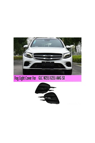 Wezone Mercedes-benz Glc W253 X253 Amg Sx Sağ Sis Farı Izgara Kapağı - Siyah, Kolay Montaj, Doğrudan Uyum
