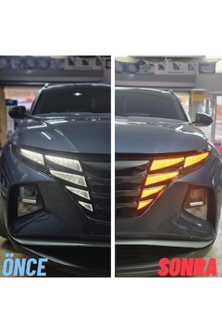 Hyundai Tucson Gündüz Farı Sticker Seti Turuncu 2021-2024