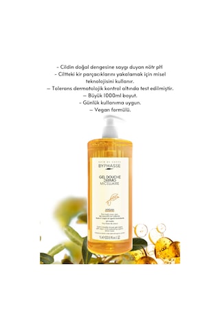 Byphasse Dermo Micellar Argan Oil Duş Jeli Tüm Ciltler İçin 1 L