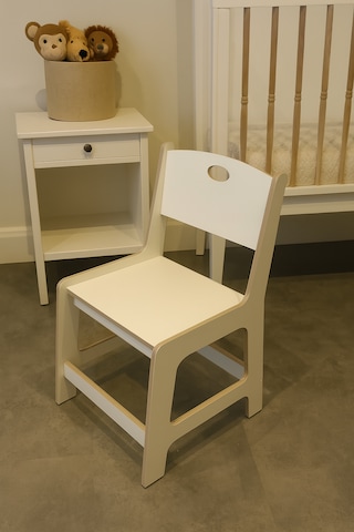 Çocuk Aktivite Masası Sandalyesi %100 Mdf Beyaz