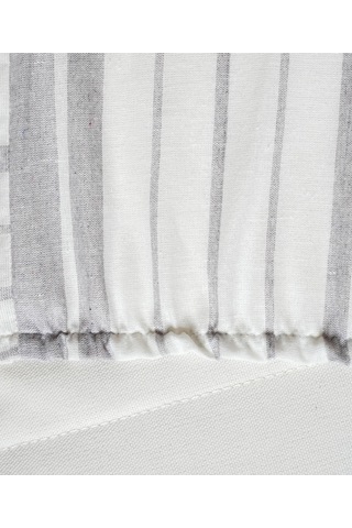 Cotton Collection Tek Kişilik Çizgili Çarşaf Seti Mistray Renkli