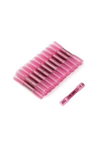Koodmax - 10 Adet - Bht-1.25 Isıyla Daralan Makaron 19a 0.5-1.5mm² Su Geçirmez Konnektör - Pembe