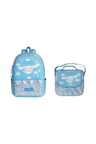 Cinnamoroll Desenli Mavi Okul Çantası Seti 4 Parça Çok Renkli