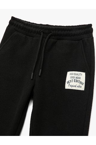 Koton Cep Detaylı Beli Lastikli Jogger Eşofman Altı Siyah 7wkb40022tk