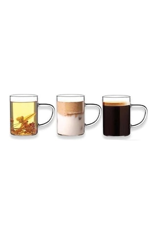 Termisil Cam Ateşe Dayanıklı Kupa 6 Adet 220 ML