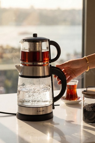 Acar Ultimate Pro Tea Max 1.8 L Cam Çay Makinesi