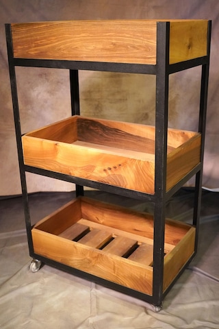 Ahşap Servis Arabası 64cmx40cmx107cm