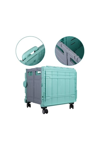 Sunup Sn-26968 Katlanabilir Market Pazar Kamp Tekerlekli Alışveriş Arabası 60kg Kapasiteli