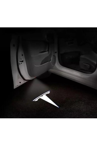 Ayrex E-garaj Tesla Model Y İle Uyumlu Araç Kapısı Hd Led Projektör Işığı Logo - Yüksek Çözünürlük
