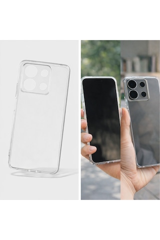 Redmi Note 13 Pro 5g Uyumlu Kılıf Şeffaf Kamera Korumalı 3d
