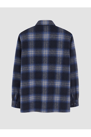 Lcwaıkıkı Classic Mavi Relax Fit Ekose Gabardin Erkek Gömlek