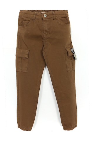Dobakids Kargo Cep Gabardin Erkek Çocuk Jogger Pantolon Kahverengi 1958 Kahverengi