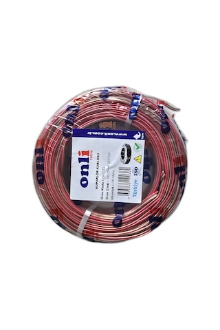 2x0.75 Mm Hoparlör Ve Led Kordon Kablosu 100 Metre Şeffaf Ses Kablosu