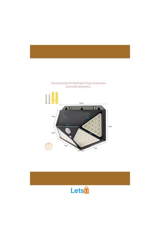Güneş Enerjili 100 Ledli Bahçe Aydınlatma Lambası Çok Renkli