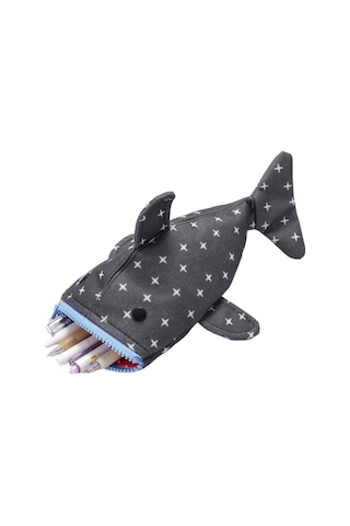 Mufunye Mavi Köpekbalığı Desenli Geniş Hacimli Kalem Kutusu - Öğrenci Ve Ofis İçin Evrensel Uyumlu Stüdyo Dolabı Mavi