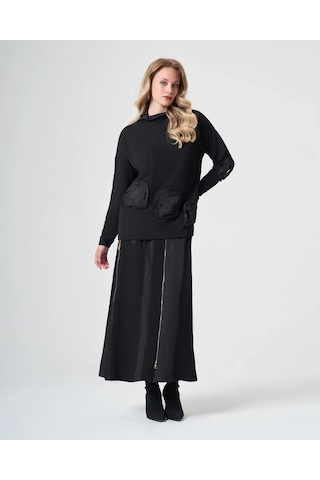 Misswhence Tafta İşlemeli Takım 40006 Siyah