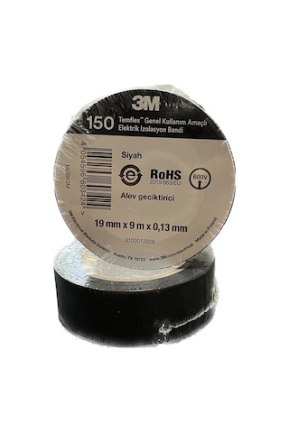 3M Temflex İzole Elektrik Bantı İzole Bant 10 Lu Paket