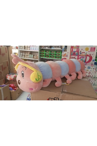 Oyuncak Peluş Pembe Tırtıl Uyku Arkadaşım 60 Cm Pelüş Çok Renkli