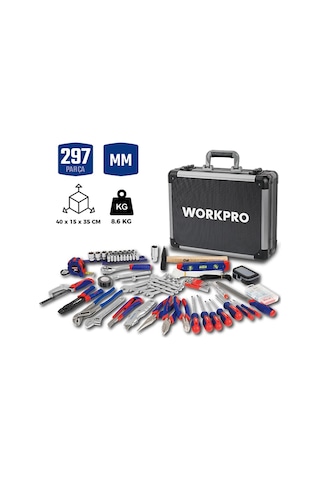 Workpro Wp209100 297 Parça Cr-v Profesyonel El Aleti Tamir Seti Tamir Bakım Çantası Fr Wp209100