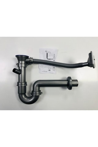 Dominox 1 Gözlü Küçük Kafa Çelik Evye Sifonu