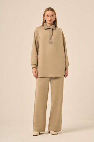 Ftz Women Kadın Scuba Spandex Takım Beige 31278 Beige