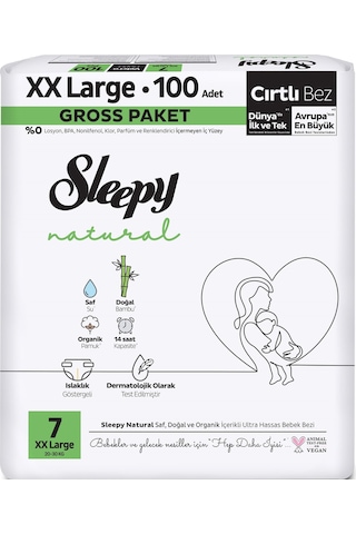 Sleepy Bebekbezi Naturalbeden:7 20-30kg Xx Large 200adet 2pk 10 2'li