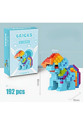 Brıcks Rainbow Dash & Applejack Pony Yapı Blok Seti 2 Li Mini Brick Pony Figür Koleksiyon Oyuncak