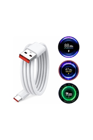120w Turbo Hızlı Şarj Aleti Type-c Kablolu 6a Usb Şarj Adaptörü Xiaomi Poco Redmi Uyumlu