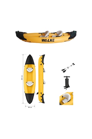 Walke Premium 2 Kişilik Pompa Kürek Dahil Şişme Kano 321 X 88 Cm 15101