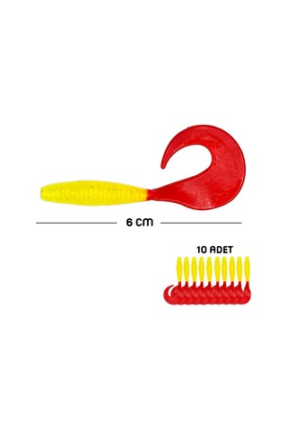 Savage Yumy 6 Cm Kırmızı-sarı Silikon Kurt 10'lu 456-18065