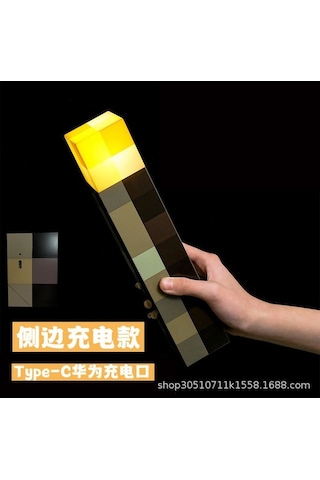 Trendooze Şişe Şarj Şarj Renk Periferik Oyuncak Normal Modeli Minecraft Meşale/usb Meşale Meşale Maden Led Lambası Lambası Kablosu Işığı İle Gece Edilebilir Edilebilir Değiştiren Pw