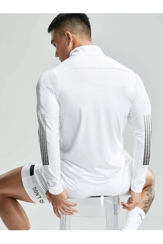 Ghassy Co. Erkek Running Hızlı Kuruma Nem Emici Teknik Performan Uzun Kollu T-shirt Açık Gri