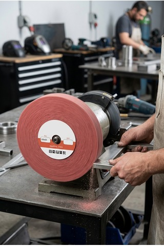 200x25 Mm P180 Polisaj Keçesi Çapak Alma Ve Metal Yüzey Parlatma Diski 1 Adet