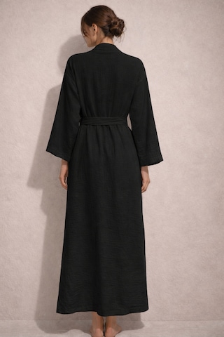 Estewomanfashion Müslin %100 Pamuk Kimono & Kaftan Siyah